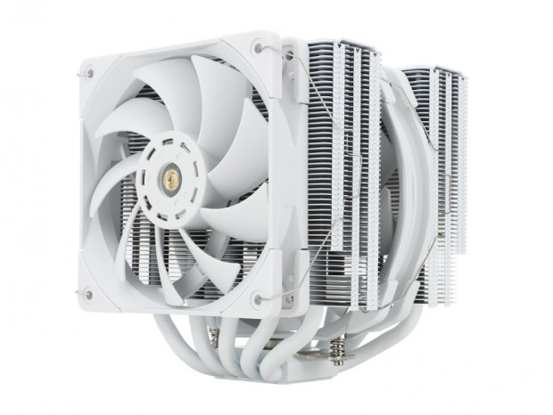 全身真っ白なツインタワーサイドフロー、Thermalright「Frost Commander 140 WHITE」