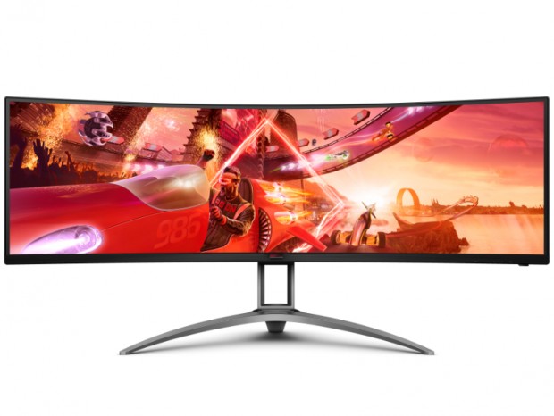 165Hz/1ms対応の49型Dual QHD曲面ゲーミング液晶、AOC「AG493UCX2」