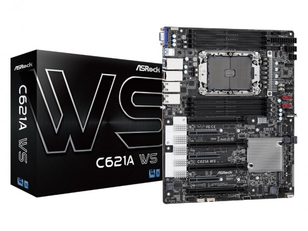 Xeon W-3300対応のワークステーション向けATXマザー、ASRock「C621A WS」