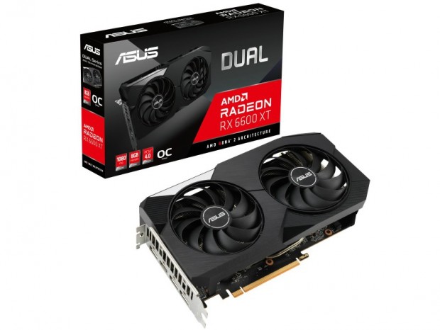 ASUS、デュアルファン搭載のOC版Radeon RX 6600 XT計2モデル発売