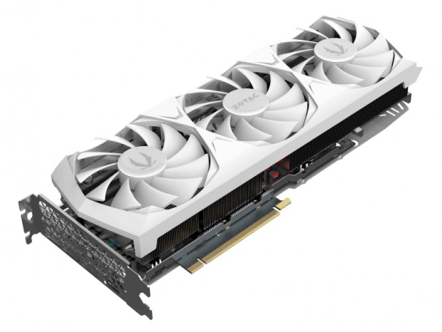 白い3連ファンクーラーを搭載するLHR版GeForce RTX 3080がZOTACから