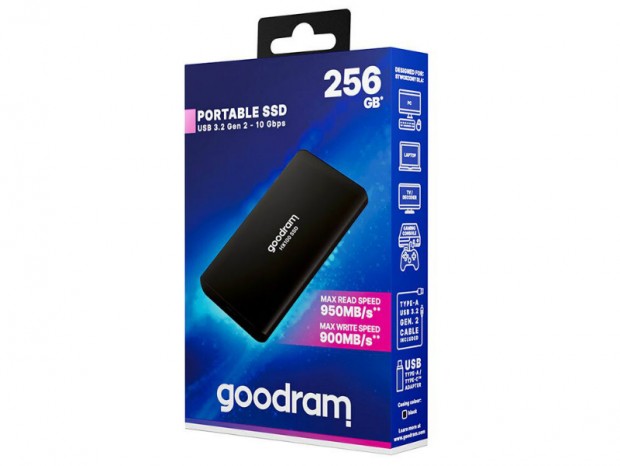 USB3.2 Gen.2 Type-C接続の小型ポータブルSSD、GOODRAM「HX100」シリーズ