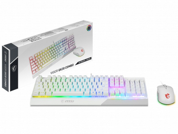 MSIのゲーミングデバイスセット「VIGOR GK30 COMBO JP」に新色ホワイト登場