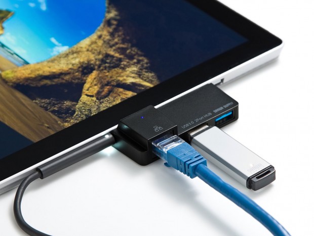 Surface ProにピッタリなギガビットLAN搭載USBハブがサンワサプライから