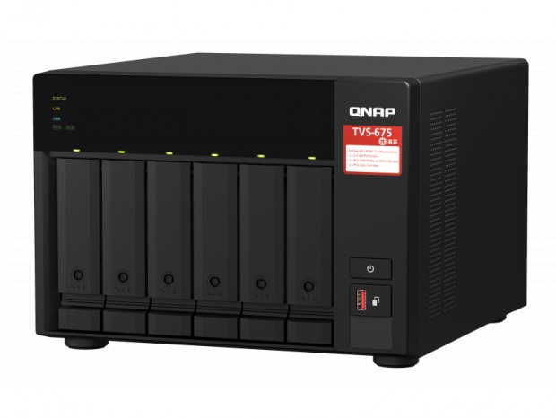 Zhaoxinのx86互換CPUを搭載した6ベイNAS、QNAP「TVS-675」