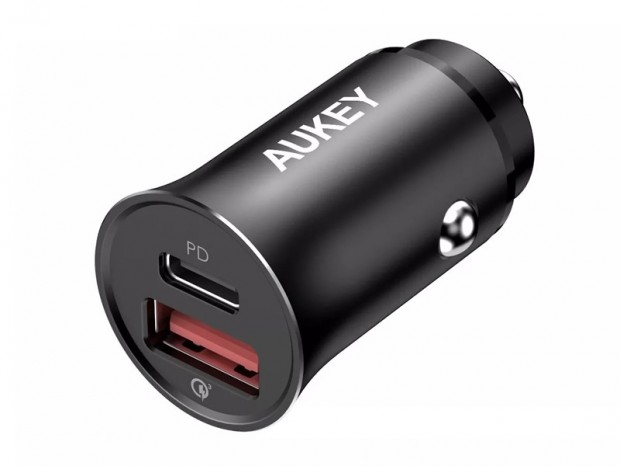 Aukey、最大38W出力が可能なUSB PD＆QC 3.0両対応カーチャージャー「Enduro Mix 38W」