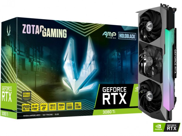 ZOTAC、ホログラフィーライティング搭載のRTX 3080 Ti/3070 Ti近日発売