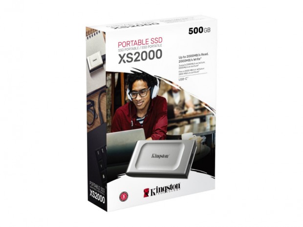 USB3.2 Gen.2×2接続に対応する超小型ポータブルSSD、Kingston「XS2000」