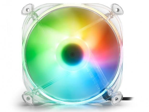 最大ノイズ17.5dBAの120mm ARGBファン、SHARKOON「SHARK DISC RGB」