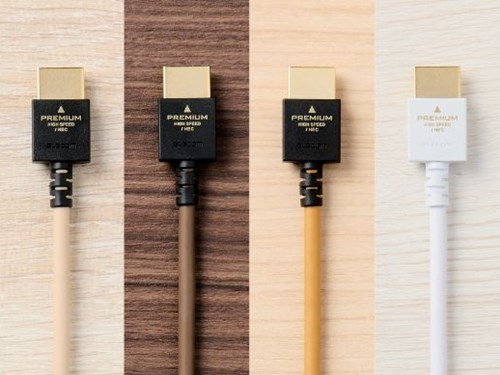 エレコム、インテリアに溶け込む家具調カラーの4K対応HDMIケーブル発売
