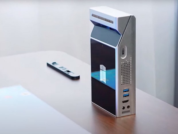 机や壁に画面を投影、タッチ操作できるプロジェクター内蔵PC「Aipc」が登場
