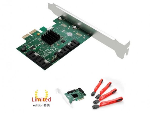 最大4台のSATAストレージを接続できるRAID拡張カード、エアリア「V4 RAID」