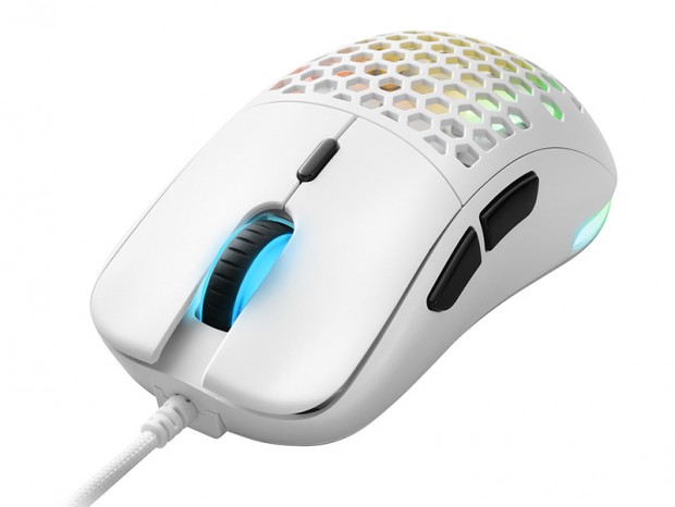 ハニカム構造の軽量63gゲーミングマウス、SHARKOON「LIGHT2 180」国内発売