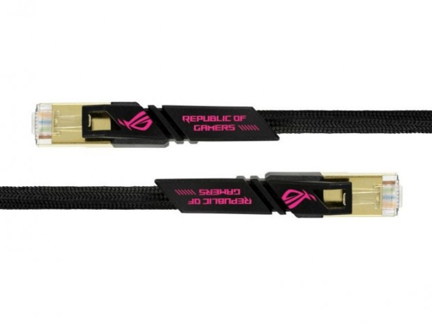 ASUS、通信品質の低下を防ぐ二重シールド構造LANケーブル「ROG CAT7 Cable」発売