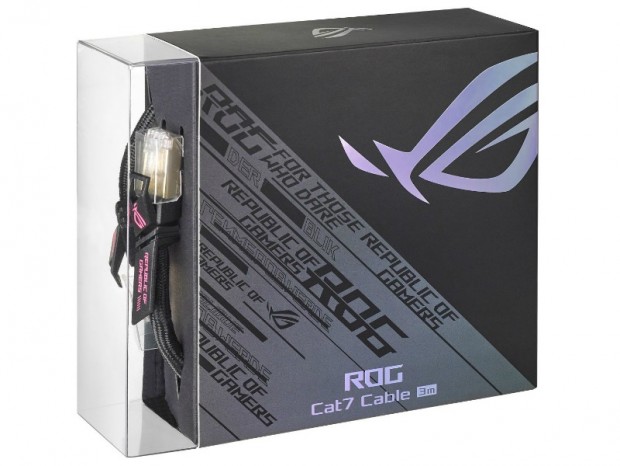 ASUS、通信品質の低下を防ぐ二重シールド構造LANケーブル「ROG CAT7 Cable」発売