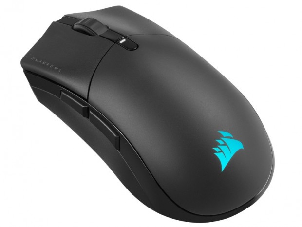 26,000dpi対応のワイヤレスゲーミングマウス、CORSAIR「SABRE RGB PRO WIRELESS」