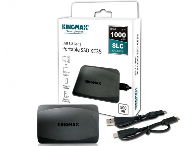 MTBF200万時間のUSB3.2 Gen.2ポータブルSSD、KINGMAX「KE35」シリーズ