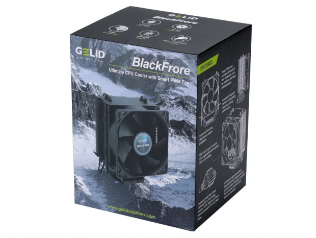92mmファン搭載のコンパクトサイドフローCPUクーラー、GELID「BLACKFRORE」