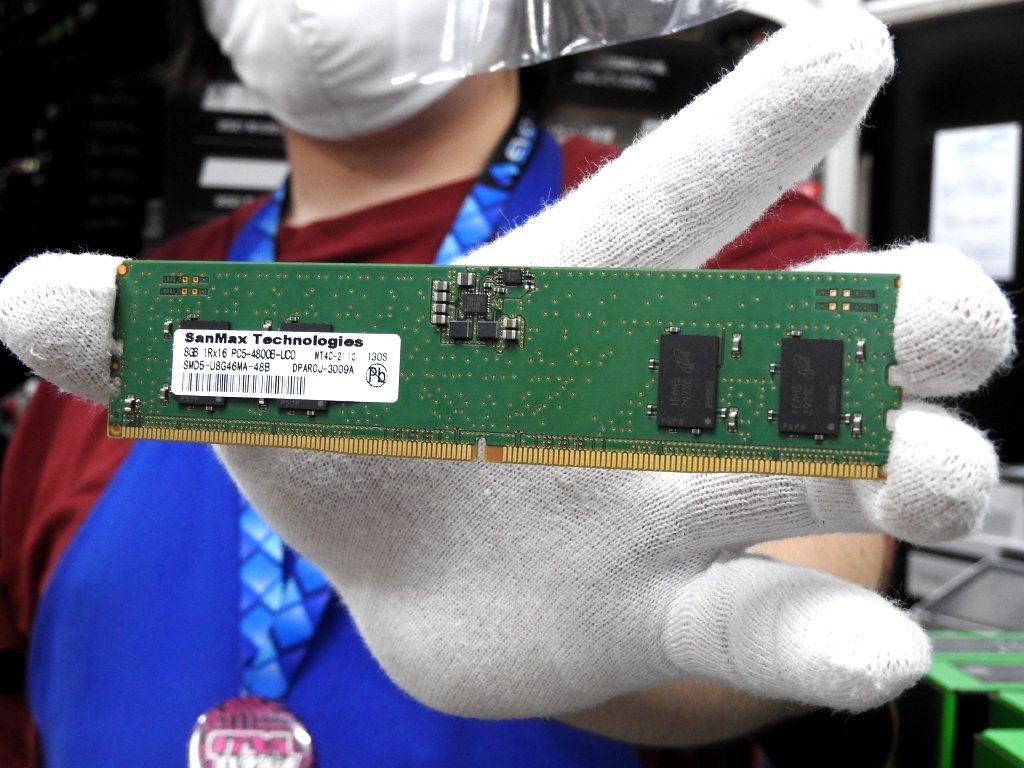 SanMax初のDDR5メモリが登場、パソコンSHOPアークで展示がスタート