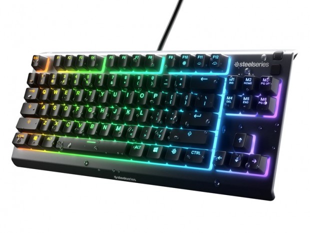 Steelseries、耐水仕様のテンキーレスゲーミングキーボード「Apex 3