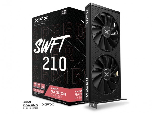 2スロット厚クーラー搭載の「XFX SPEEDSTER SWFT210 RX 6600 8GB Core」発売