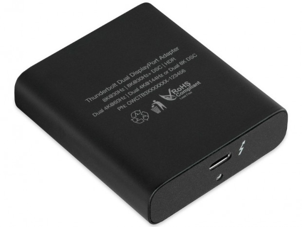 デュアル8K出力に対応する「OWC Thunderbolt to Dual DisplayPort Adapter」発売