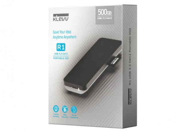 USB3.2 Gen.2対応の高速ポータブルSSD、ESSENCORE「KLEVV Portable SSD R1」
