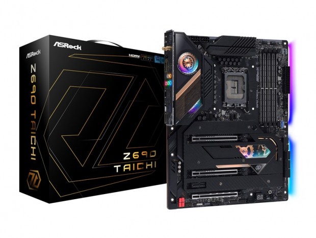 ASRock、ギアの回転ギミックや20フェーズ電源搭載の「Z690 Taichi」など最新Intelマザー発表