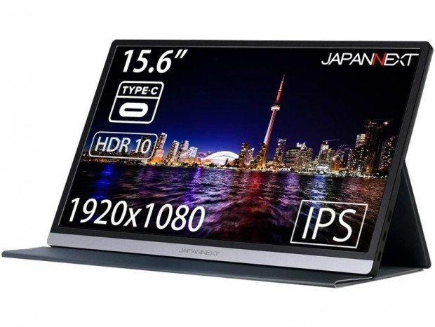タッチ操作対応の15.6型USB Type-Cモバイル液晶、JAPANNEXT「JN-MD-IPS1563FHDR-T」