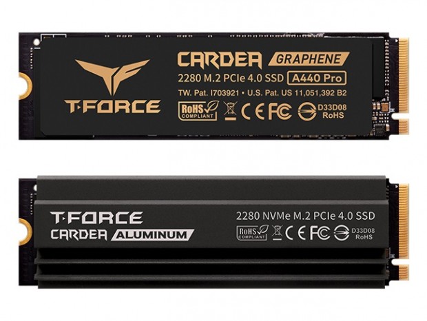 薄型と高冷却のヒートシンクを選択できるPCIe4.0 SSD、Team「CARDEA A440 PRO」