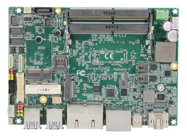 Tiger Lake-Uを搭載した3.5インチSBC、AAEON「GENE-TGU6」