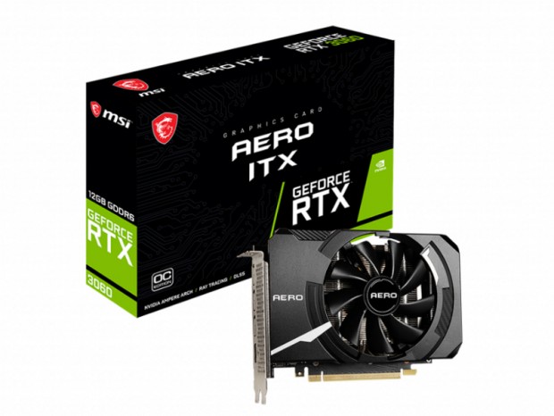 MSI、Mini-ITXサイズの「GeForce RTX 3060 AERO ITX 12G OC」発売
