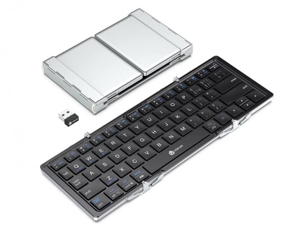 iClever、Bluetooth+2.4GHzのデュアルワイヤレスに対応した折りたたみ式キーボード発売