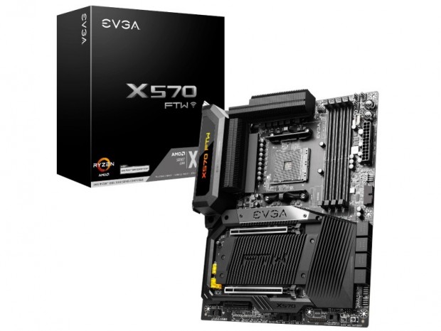 EVGA、ファンレスチップセットヒートシンク採用のAMD X570マザーボード「X570 FTW」