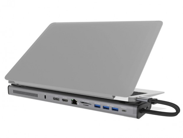 M.2スロットも備えるUSB3.2 Gen.2 Type-C接続の12in1ドック、j5create「JCD552」