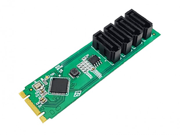 Panram、SATA3.0（6Gbps）を4ポート増設できるM.2拡張カード「EGS0041」