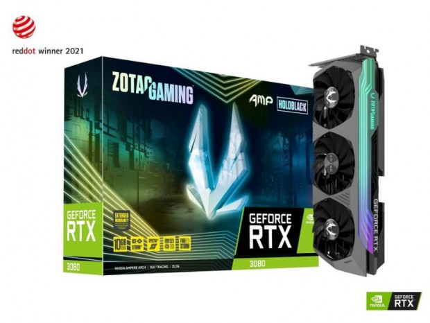 ホログラフィーライティング対応「ZOTAC GAMING GeForce RTX 3080 AMP Holo LHR」
