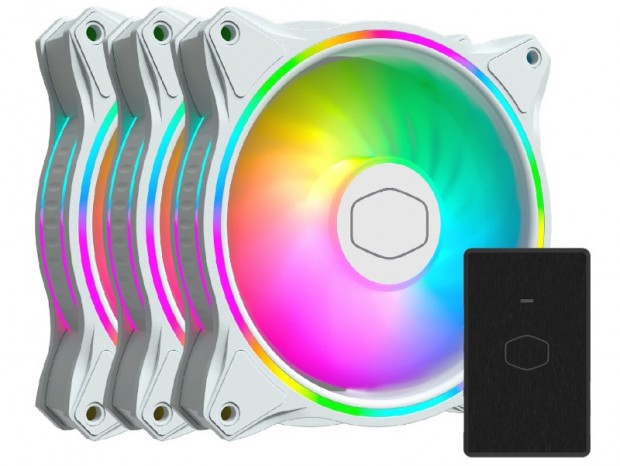 Cooler Master、白い120mmデュアルループARGBファンの3個セットモデル発売