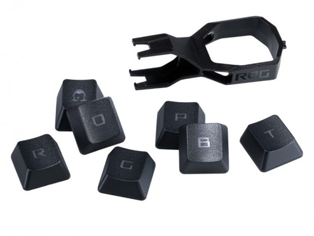 ASUS、ROG RX オプティカルスイッチ向けPBT樹脂の2色成形キーキャップセット