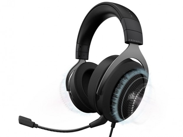 触覚フィードバック機能を備えた重低音ヘッドセット、CORSAIR「HS60 Haptic Carbon」