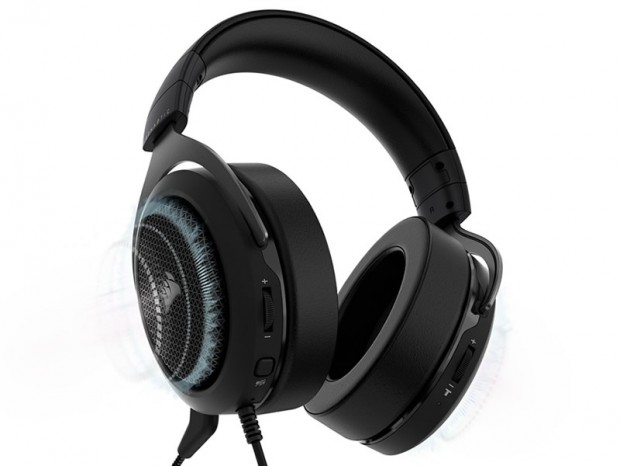触覚フィードバック機能を備えた重低音ヘッドセット、CORSAIR「HS60 Haptic Carbon」