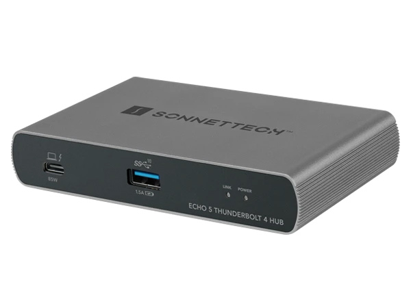 最大8K出力に対応するThunderbolt 4ハブ、Sonnet「Echo 5 Thunderbolt 4 Hub」