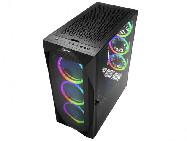計7基のARGBファンと強化ガラス搭載のタワー型PCケース、SHARKOON「REV300」発売