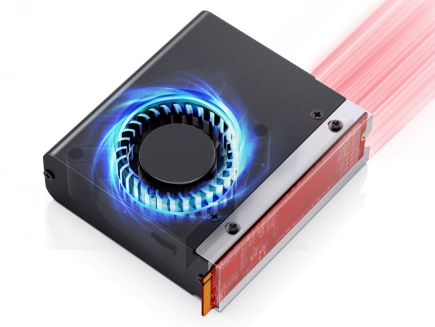 シロッコファンを搭載した背の高いM.2 SSDクーラーがJONSBOから