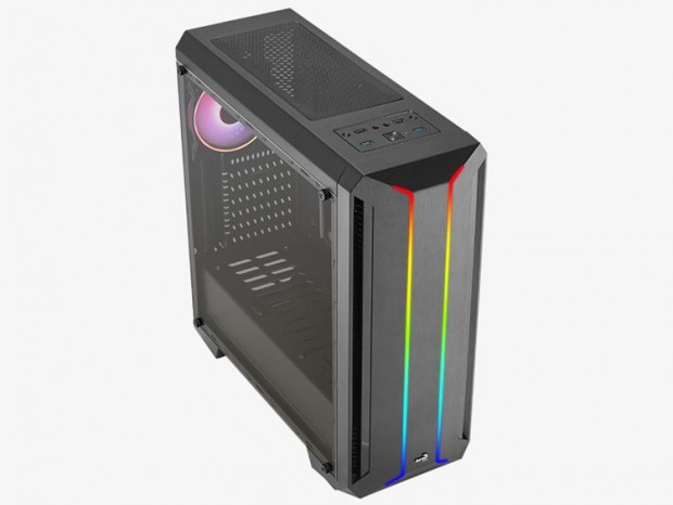 Aerocool、フロントフェイスにデュアルARGBラインを備えたミドルタワー「Skyline ARGB」