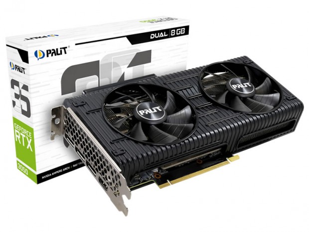 Palit、長さ170mmのStormXシリーズなどGeForce RTX 3050搭載モデルを発表