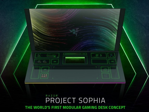 Razerが目指す“究極のゲーミングデスク”コンセプト「Project Sophia」が公開