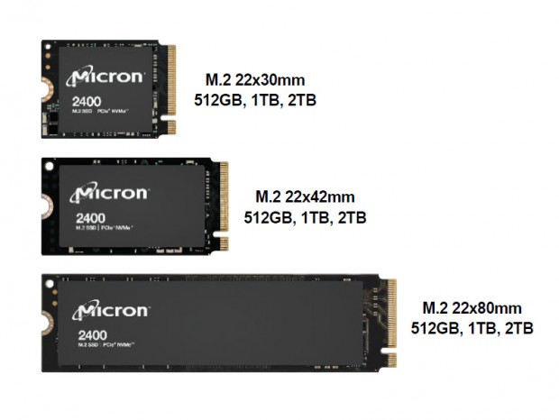 176層QLC採用のPCIe4.0 NVMe M.2 SSD、Micron「2400 SSD」シリーズ