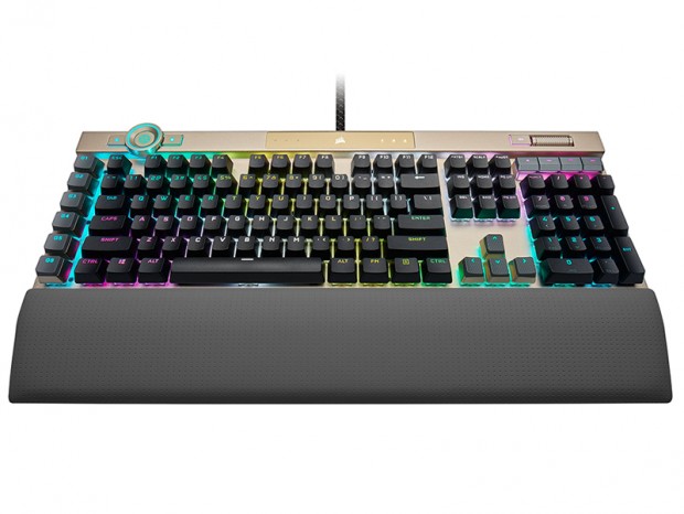 1.5億回耐久の光学メカニカルスイッチ、CORSAIR「K100 RGB OPX GOLD」発売