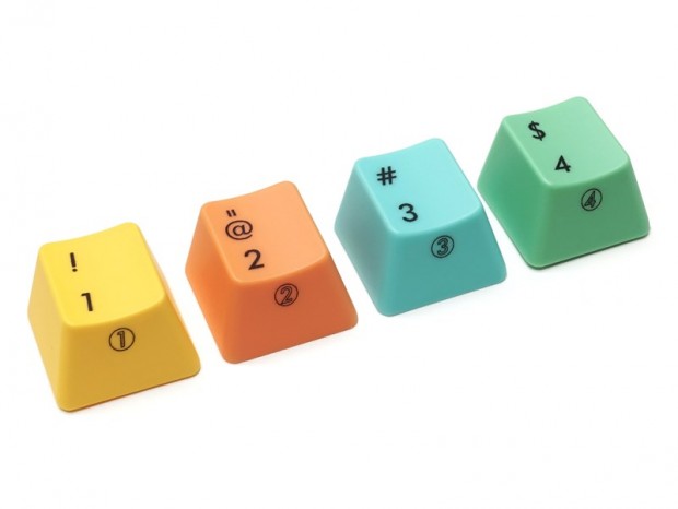 ダイヤテック、デバイス切り替え用に便利な「①～④4色キーキャップセット」発売